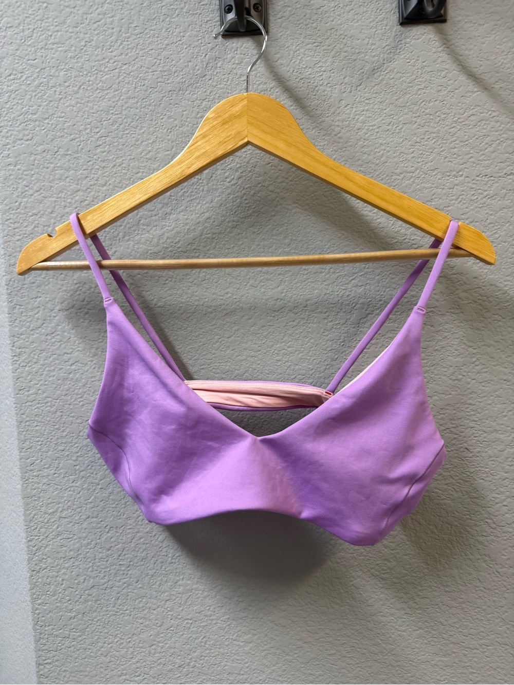 Left On Friday Sunday Top Bikini Purple size Large